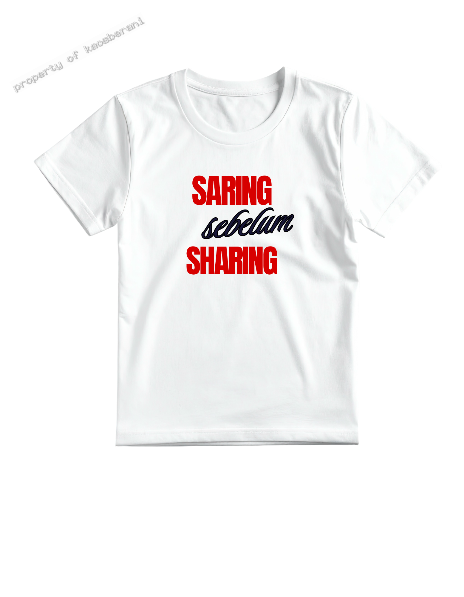 kaos puih saring sebelum sharing